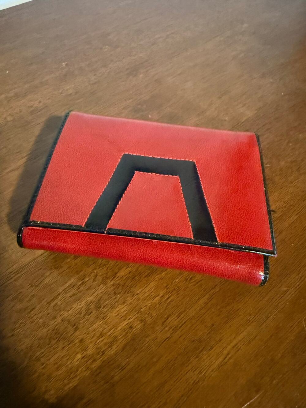 Vintage red Baronet mid-century leather wallet